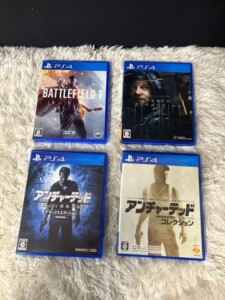 PS4 ゲームソフトおまとめ アンチャーテッド、BATTLEFIELD、DEATH STRANDING