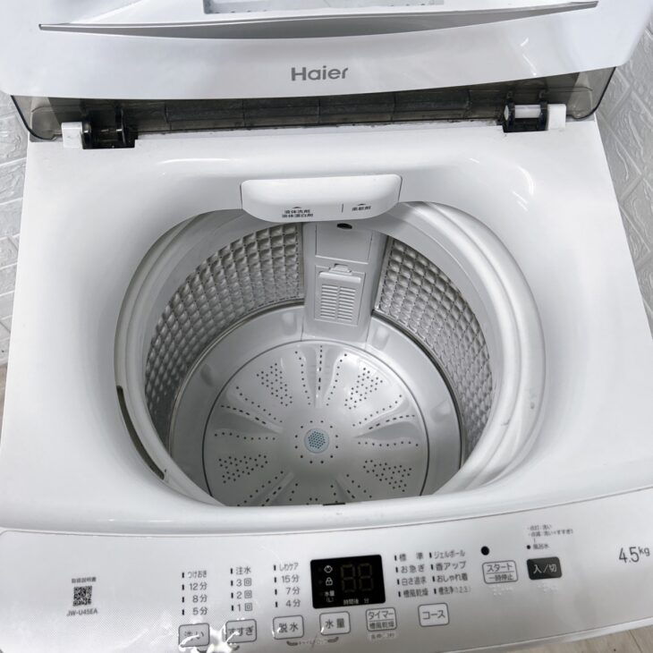 ハイアール洗濯機　2022年製高年式JW-U45EA 中古高年式 ハイアール 4.5kg 全自動洗濯機 簡易乾燥機能付き JW