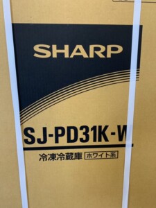 SHARP(シャープ)310L 2ドア冷蔵庫 SJ-PD31K-W 2024年製