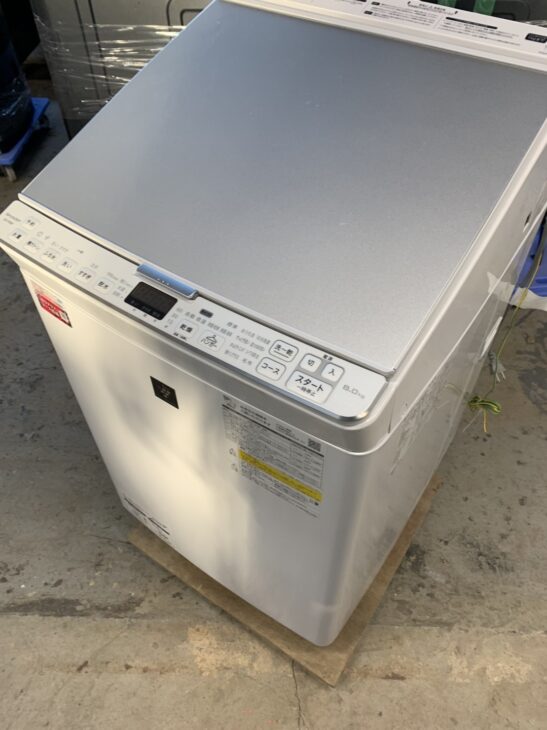 乾燥機能付き洗濯機 シャープ ES-PX8F-W【出張査定】酒田市東両