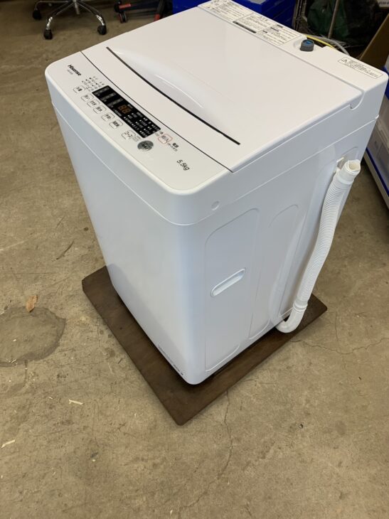 全自動洗濯機 5.5kg 最短10分洗濯 HW-K55E ホワイト ハイセンスジャパン Hisense