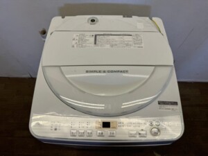 SHARP(シャープ)6.0キロ 全自動洗濯機 ES-GE6C-W 2019年製