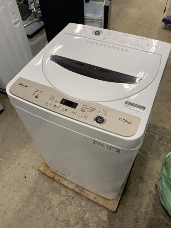 SHARP（シャープ）6.0キロ 全自動洗濯機 ES-GE6F-T 2021年製