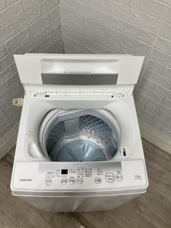 【ドリーム尾浜店】4.5kg洗濯機　東芝　AW-45GA2　2023年製　WH　※全体的にキズ、スレ等あり　※使用感あり　高さ(H)92×幅 (W)51.5× 奥行(D)52.5(cm) 東芝 AW-45GA2 価格比較 - 価格.com