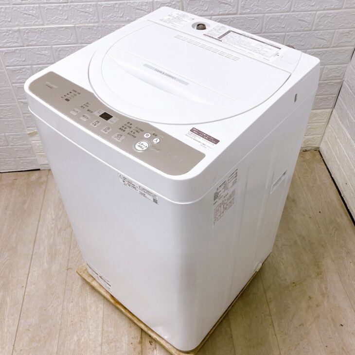 シャープ 5.5キロ 全自動洗濯機 ES-GE5GJ-W 2023年製】北海道 シャープ 5.5キロ 全自動洗濯機 ES-GE5GJ-W 2023年製】北海道