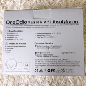 OneOdio(ワンオーディオ)ヘッドホン DJ Headphones Fusion A71
