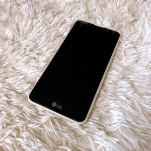 LG スマートフォン X screen LGS02 シャンパンゴールド