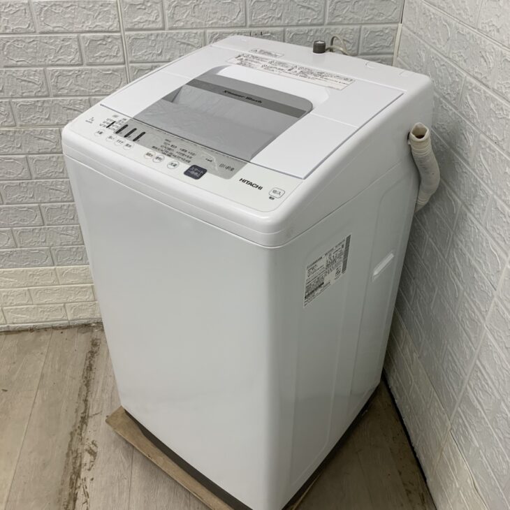 お買い上げありがとうございました。10/17 東区和白   HITACHI   5.0㎏洗濯機   2015年式   NW-H50   コンパクトサイズ   収納便利 NW-80B-W 全自動洗濯機 白い約束 ピュアホワイト [洗濯8.0kg /乾燥機能