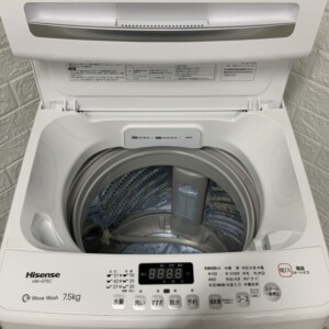 Hisense(ハイセンス)7.5キロ 全自動洗濯機 HW-G75C 2024年製