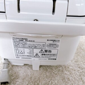 IRIS OHYAMA(アイリスオーヤマ)IHジャー炊飯器 ERC-IE30-W 2020年製