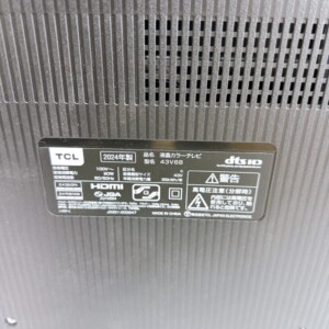 TCL 43型液晶テレビ 43V6B 2024年製