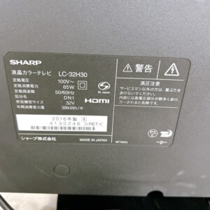 SHARP(シャープ)32型液晶テレビ LC-32H30 2016年製