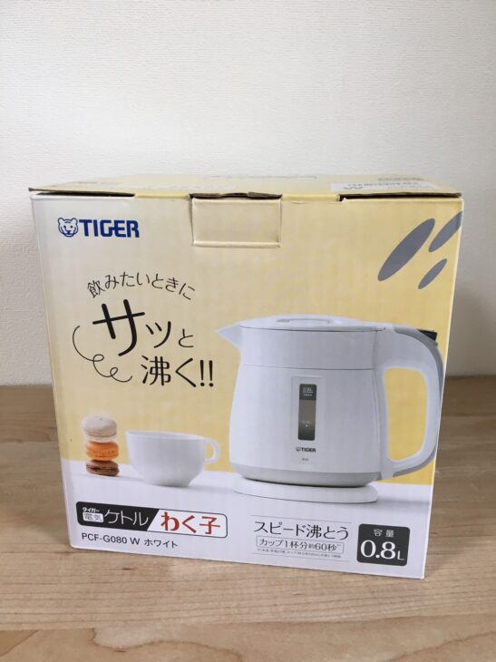 TIGER（タイガー）電気ケトル わく子 PCF-G080 ホワイト