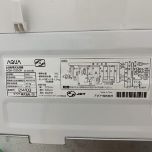 AQUA(アクア)5.0キロ 全自動洗濯機 AQW-GS50H 2020年製