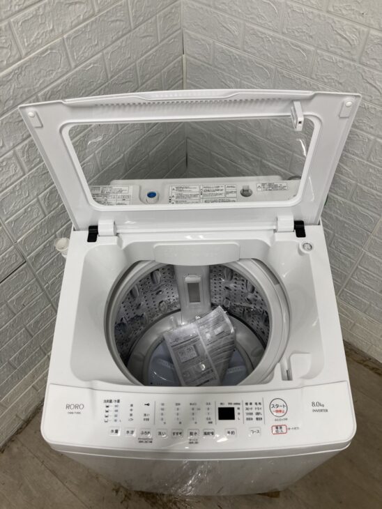 美品 ヤマダ 8.0キロ 洗濯機 YWM-TV80L 2024年製【高価買取