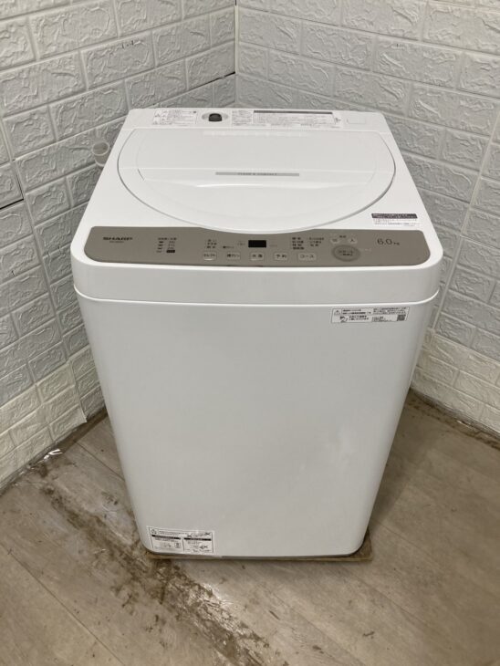 SHARP（シャープ）6.0キロ 全自動洗濯機 ES-GE6H-N 2024年製