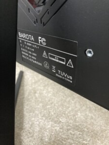 BAROTA モニター 型番シール