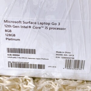 ノートパソコン Surface Laptop Go 3 XJB-00004 型番