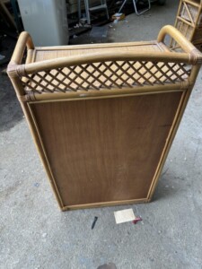 ラタン5段チェスト 背面