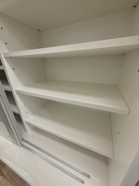 大分県由布市庄内町柿原から出張買取】松田家具 食器棚 ブルー