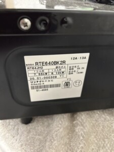 RTE640BK2R 型番