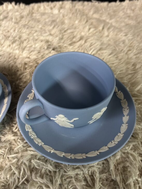WEDGWOOD（ウェッジウッド）ジャスパーウェア カップ&ソーサー ブルー2客セット