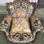 金華山 猫足 ロココ調 １人掛けソファ アームチェア アンティーク家具