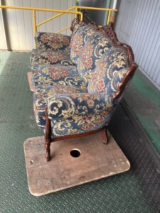 アンティーク トリプルソファ 三人掛け ロココ調 ゴブラン織