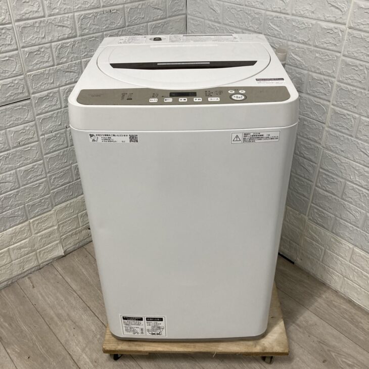 玄関前 送料無料★SHARP 6kg 洗濯機【ES-GE6D-T】 玄関前 送料無料☆SHARP 6kg 洗濯機【ES-GE6D-T】