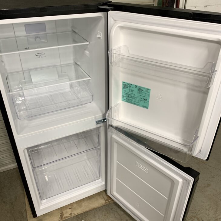Haier JR-NF121NJ 冷蔵庫 2023年製 ハイアール 冷蔵庫 2ドア 右開き 121L ブラック JR-NF121NJ-K