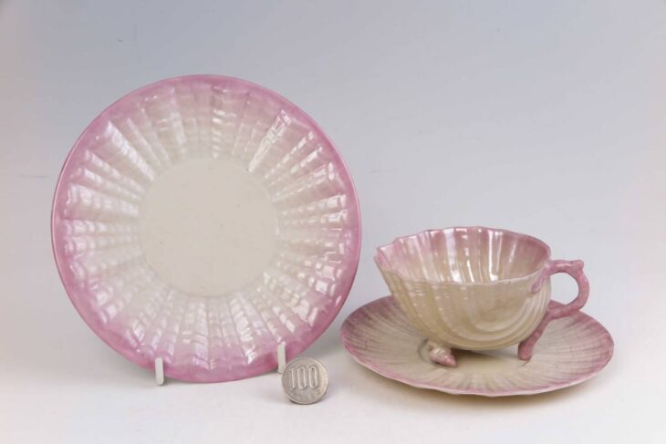Old Cup&Saucer&Plate PINKシェル