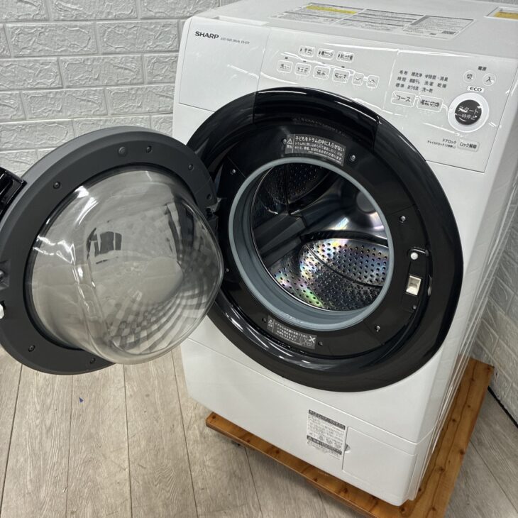 八尾市でシャープ ES-S7F-WL ドラム式洗濯乾燥機(2021年製)を