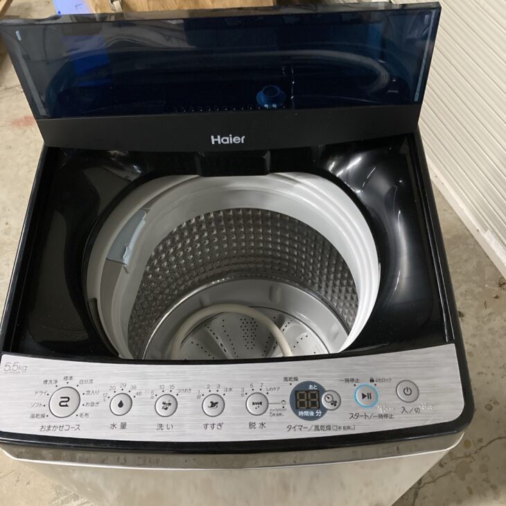 福岡県古賀市でハイアール洗濯機 JW-XP2C55F（2024年製）を出張