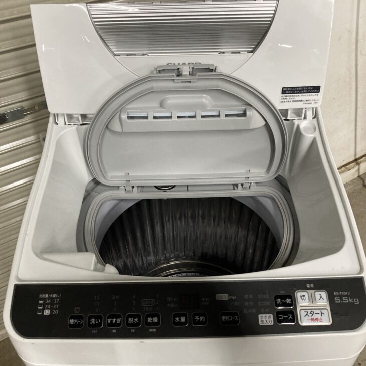 宮城県多賀城市でSHARP全自動洗濯機 ES-TX5F（2022年製）を出張