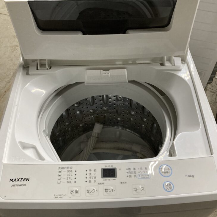 伊勢崎店【現状品】ji2-32 MAXZEN 全自動洗濯機 JW70WP01 2022年製 マクスゼン 出張査定【ご相談は浦添市のお客様】MAXZEN 洗濯機 JW70WP01 2022年製