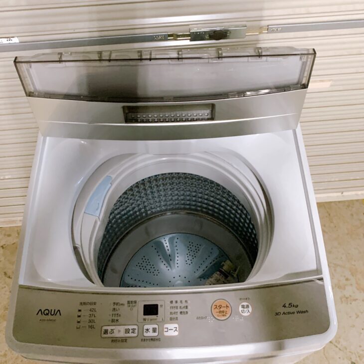 【美品】大阪送料無料★3か月保障★洗濯機★2022年★AQW-S4M★S-857 大阪狭山市でアクア 洗濯機 AQW-S4M(2022年製)を出張買取｜使用感