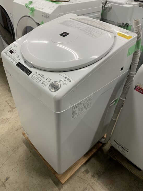東京都足立区でシャープ ES-TX8E-W 洗濯乾燥機を出張買取 良好な状態で