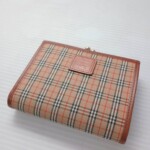 ノバチェック柄 がま口二つ折り財布