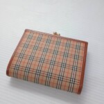 ノバチェック柄 がま口二つ折り財布