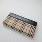 チェック柄 長財布