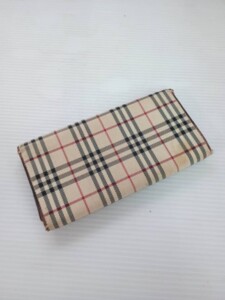 チェック柄 長財布