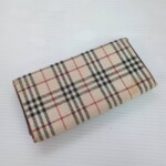 チェック柄 長財布