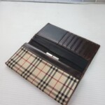 チェック柄 長財布