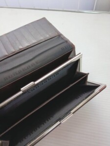 チェック柄 長財布