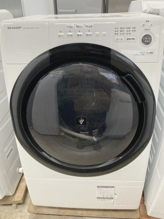 群馬県藤岡市 SHARP ドラム式洗濯乾燥機 ES-S7F-WL 使用感ありでも買取