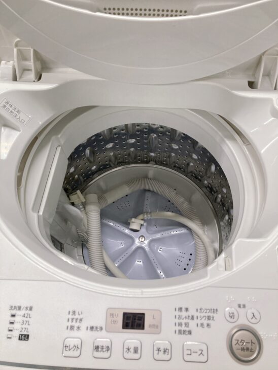 福島県いわき市へSHARP洗濯機 ES-GE4F-C 4.5kg 2021年製を出張買取