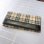 チェック柄 長財布