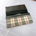 チェック柄 長財布