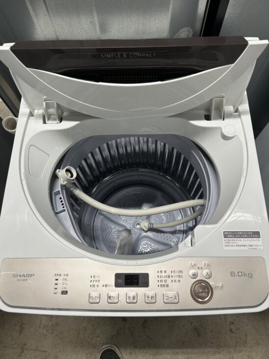 全自動洗濯機 SHARP ES-GE6E 2021年製 ID 044029 洗濯機 シャープ 6K 2021年製 ES-GE6E