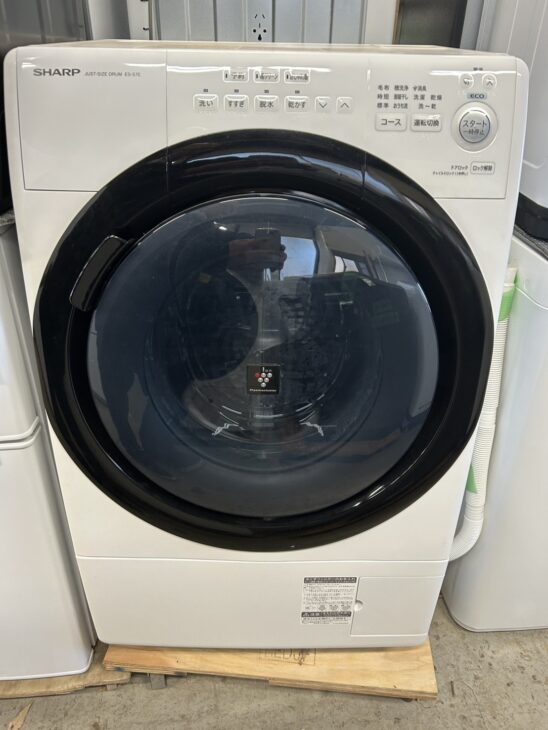 三重県名張市 シャープ ES-S7E-WR ドラム式洗濯乾燥機 2020年製 内外装